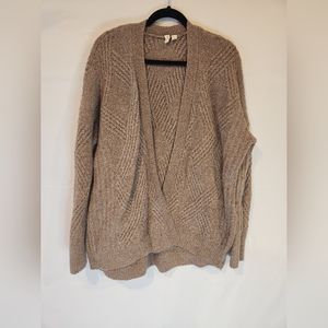 Moth by Anthropogie Tan Brown Alpaca Wool Blend Cardigan Size Large